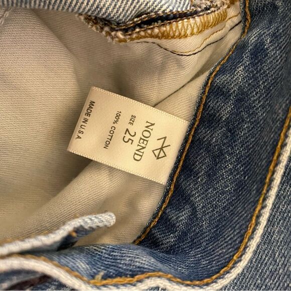 Noend Denim USA Made Kick Flare Jeans Size 25 - Picture 7 of 8